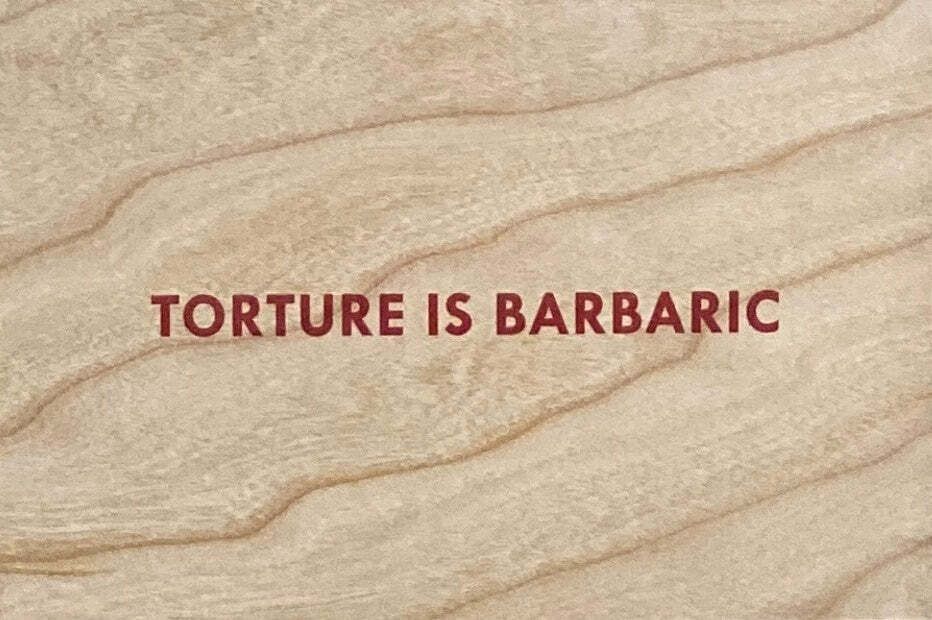 Jenny Holzer, Truisms 'Torture Is Barbaric', 1977 1979 photo furniture