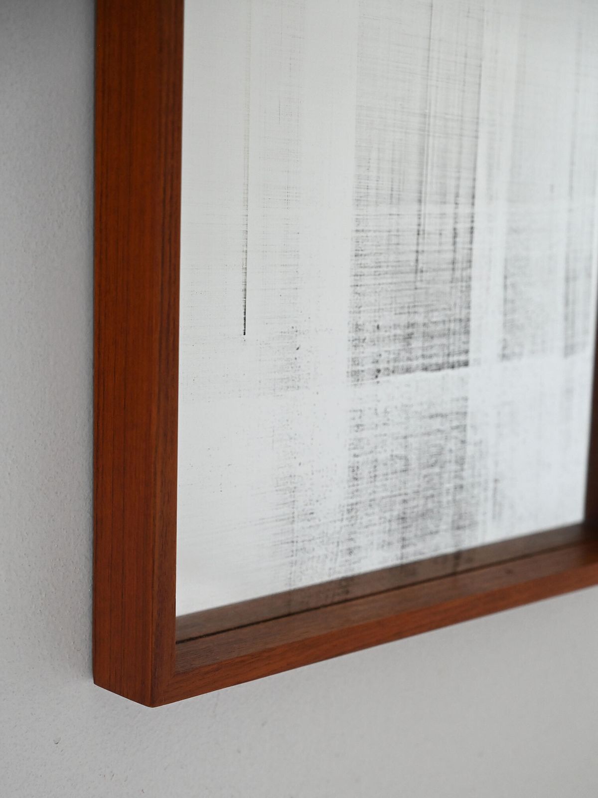 Scandinavian 1970s Teak Mirror In Minimalist Style photo for sale
