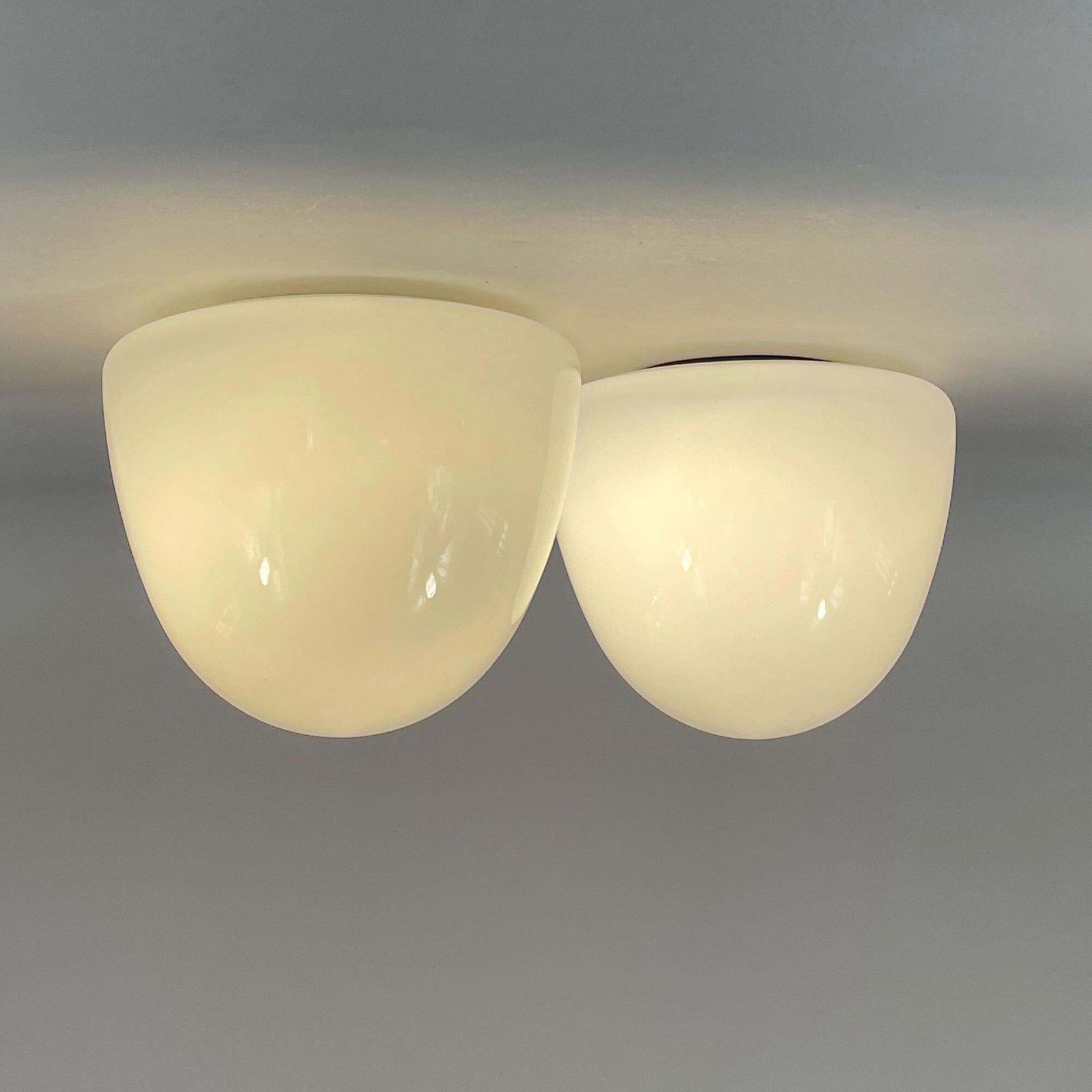 1055.0 Recessed Lighting Made Of Frosted Glass And Bakelite, Bauhaus Era, Germany 1930s And 1940s photo