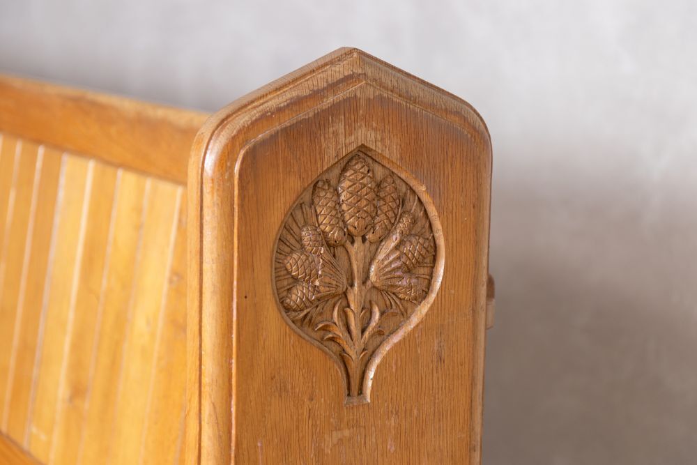 Solid English Oak Church Pew photo for sale