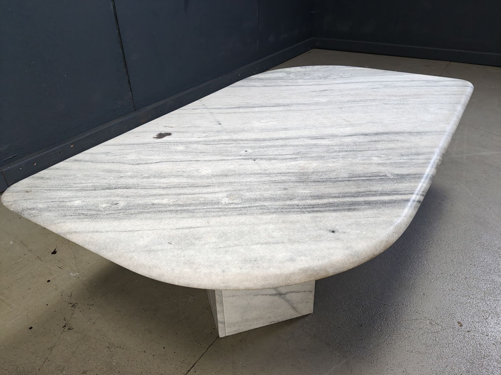 Vintage White Marble Coffee Table, 1970s photo furniture