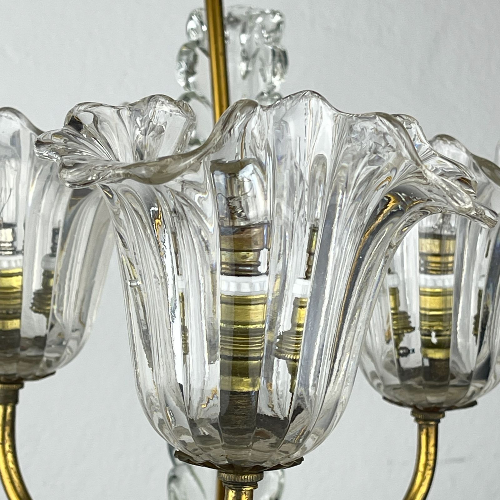 photo for sale Murano Chandelier By Ercole Barovier Barovier & Toso, Italy 1930s