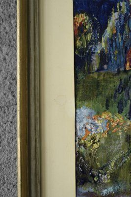 Frideborg Bryth, Finis Lordes, Oil On Board, 1950s, Framed photo vintage