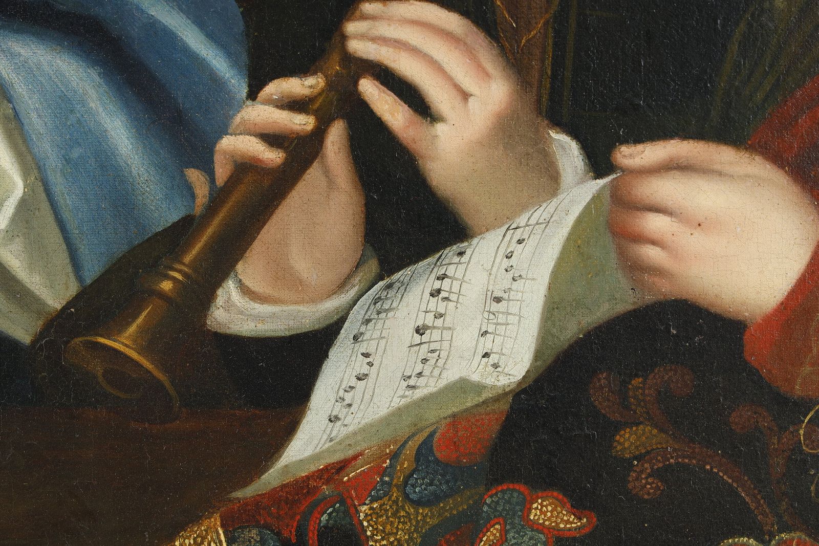 photo vinterior Large Painting, 19th Century French School, After Jacques François Courtin (1672 1752), "La Joueuse De Cithare" ("The Zither Player")