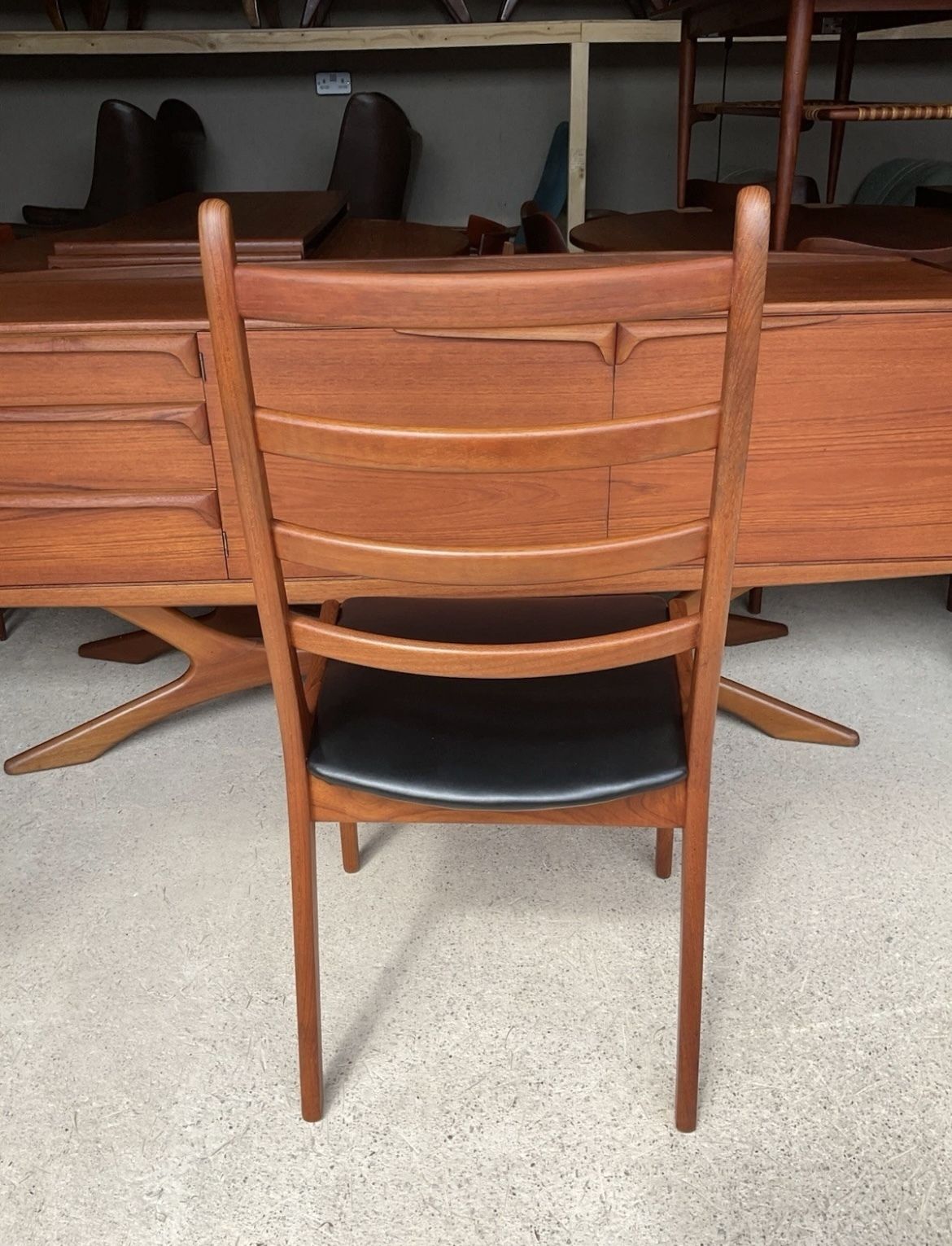 Midcentury Danish Set Of 6 Teak Dining Chairs By Kai Kristiansen photo Furniture