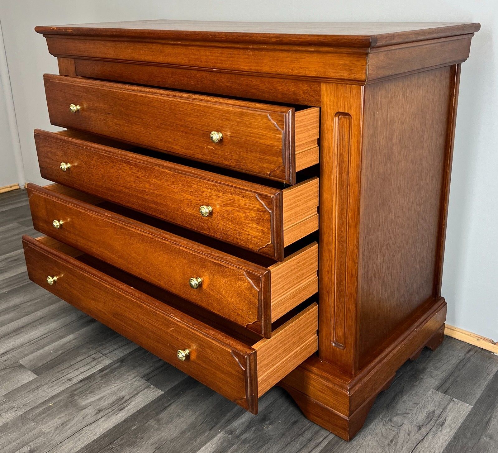 299.0 Vintage French Chest Of Drawers Sideboard Cabinet Storage Lot 3598 photo