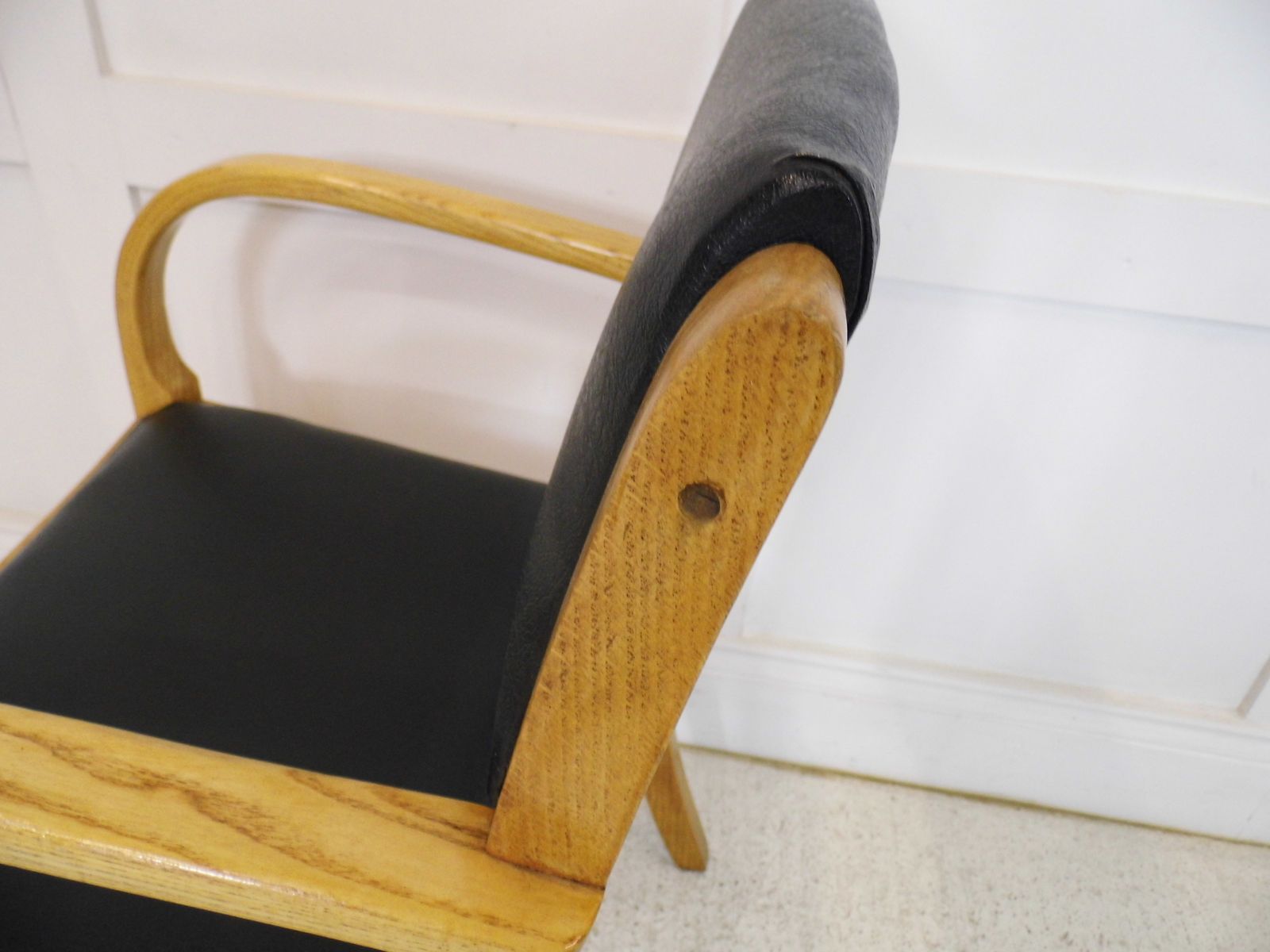 photo buy Vintage 1950s Light Oak Bentwood Desk Chair Ex Raf Air Ministry Chair A