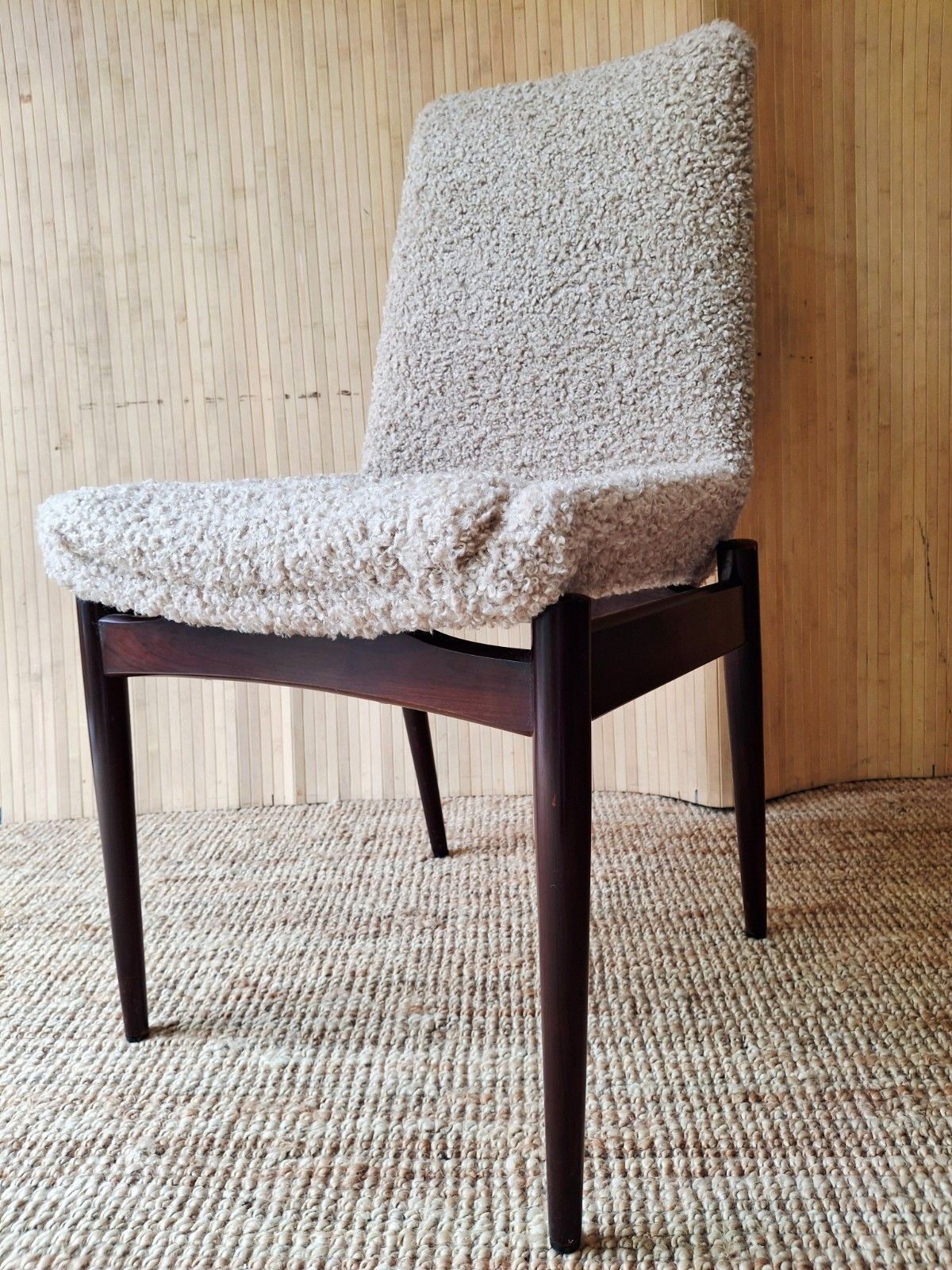 Fab Vintage Mcm 1960s Rosewood Chair Robert Heritage Archie Shine Caramel Boucle
