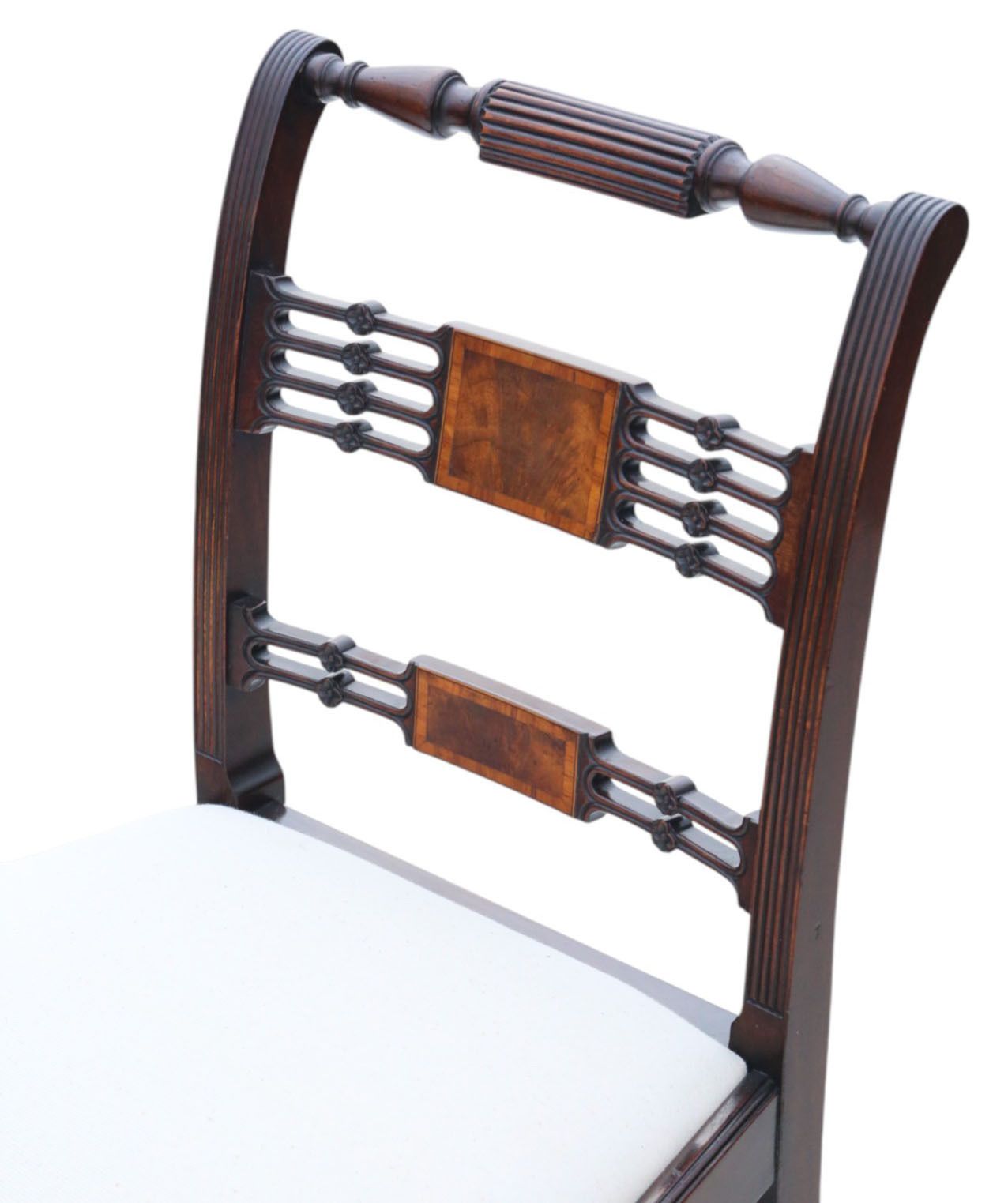 Antique Revival Set Of 8 Regency Mahogany Dining Chairs (6 + 2 Carvers) – C.1940, High Quality By Thomas Clarkson & Sons, Vintage photo 4495.0