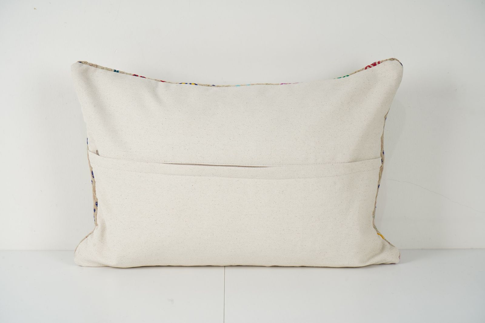 Lumbar Cicim Pillow Cover  Wool Turkish Jajim Cushion photo Textiles