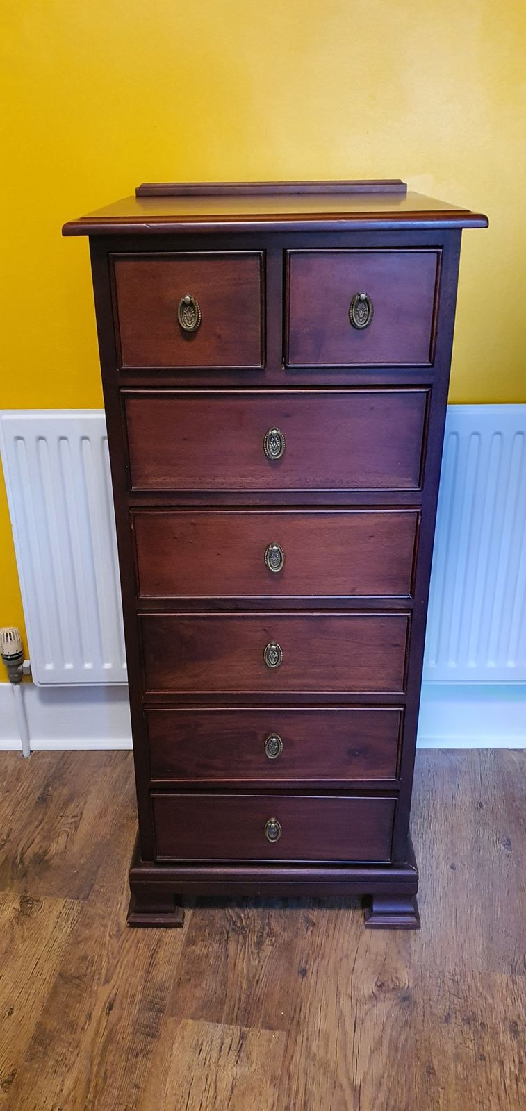 Mahogany Tall Boy Chest Of Drawers