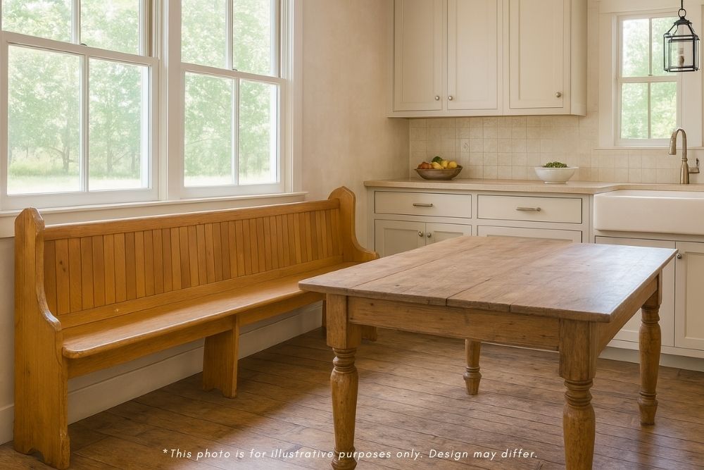photo vinterior Solid English Oak Church Pew