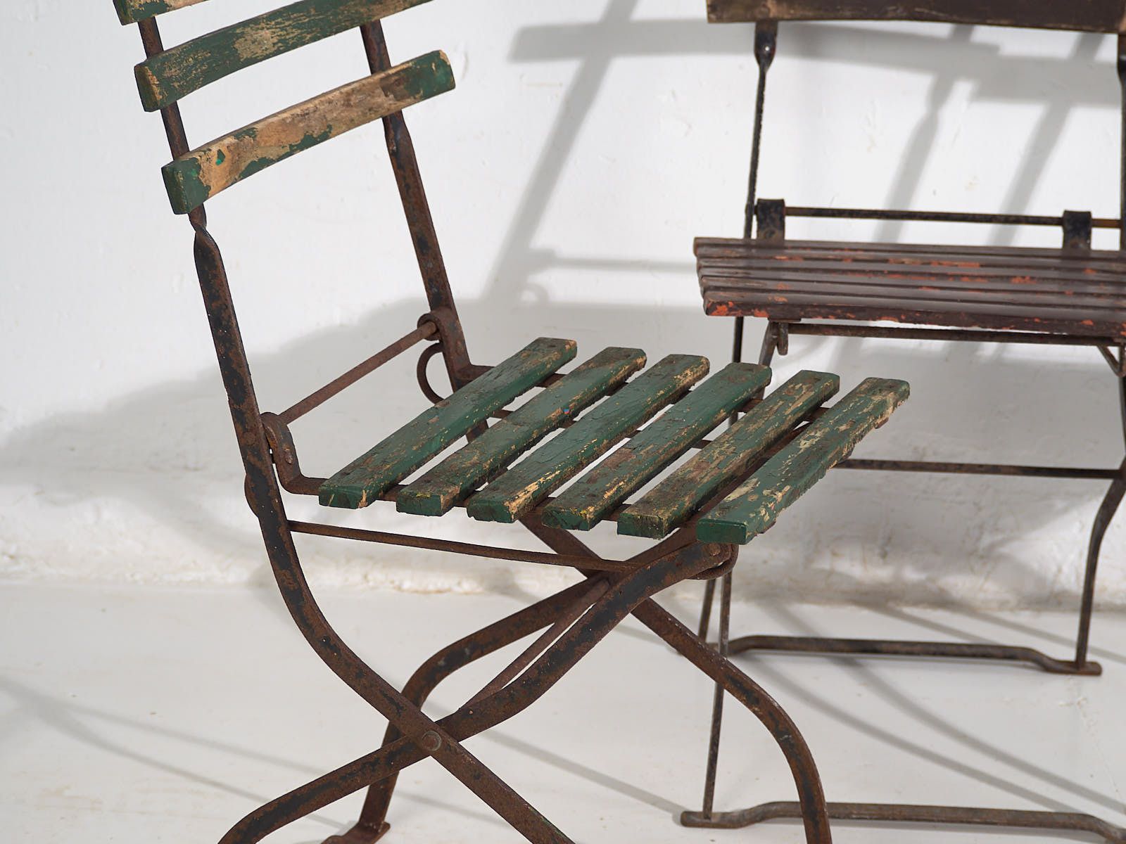 Antique Outdoor Folding Chairs (C.1920). Set Of 4 Pieces #33 photo furniture