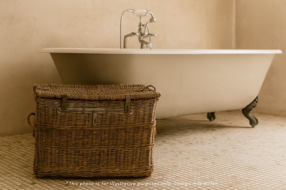 photo for sale Vintage 1930's Wicker Laundry Basket