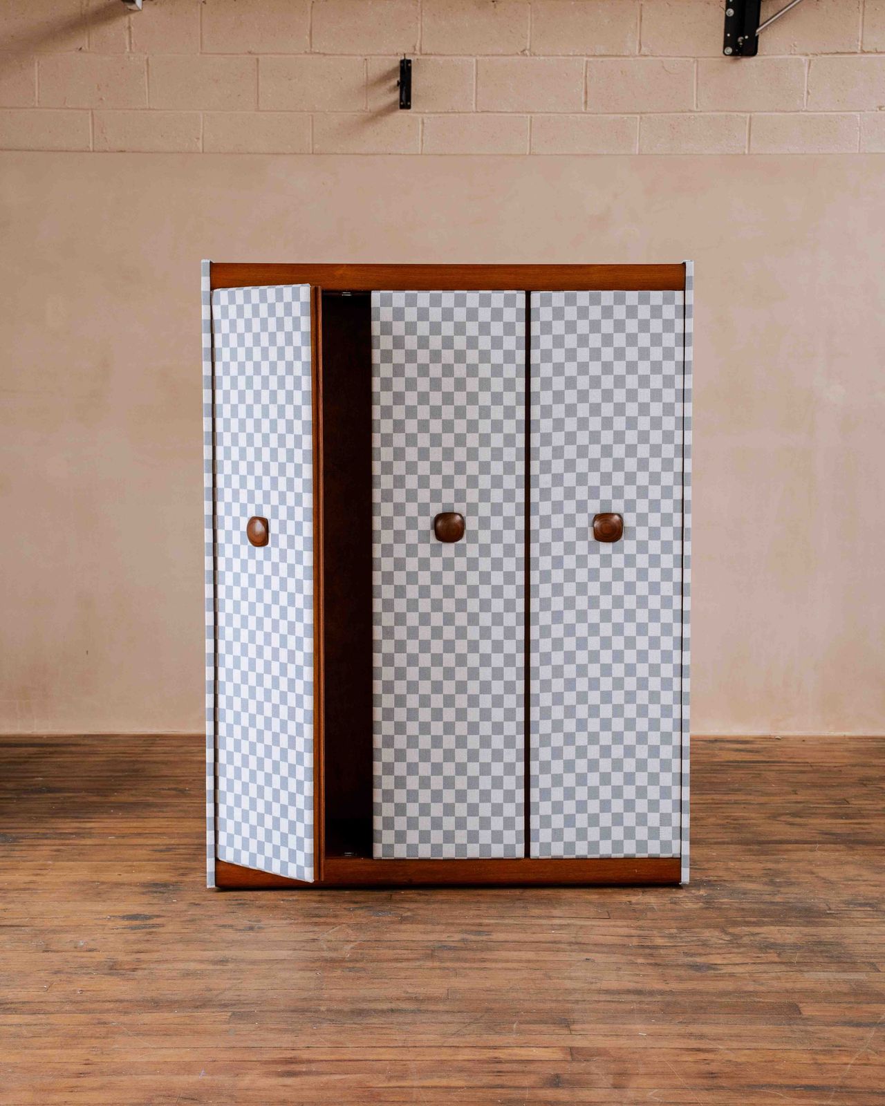 Mid Century Wardrobe Reupholstered In Harlequin X Henry Holland Fabric photo furniture
