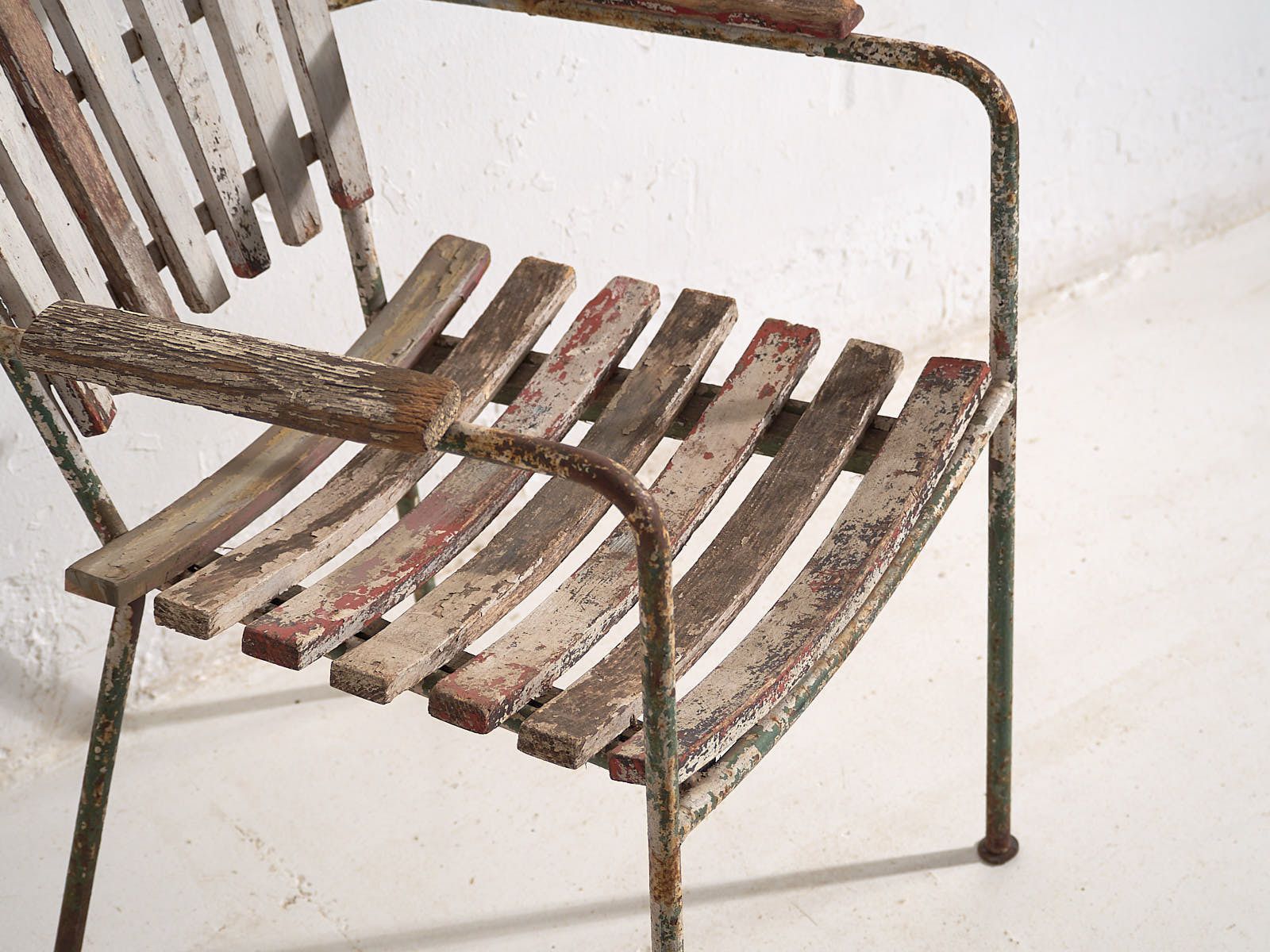 photo furniture Antique Garden Chairs With Armrests (C.1920). Set Of 2 Pieces #23