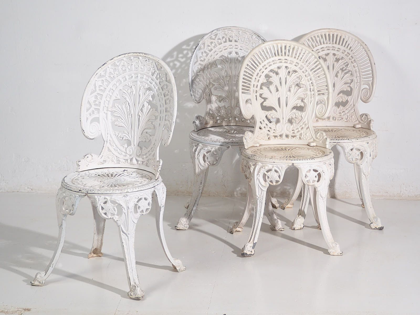 Art Nouveau Garden Table And Chairs Set (C.1950). Set Of 5 Pieces photo for sale