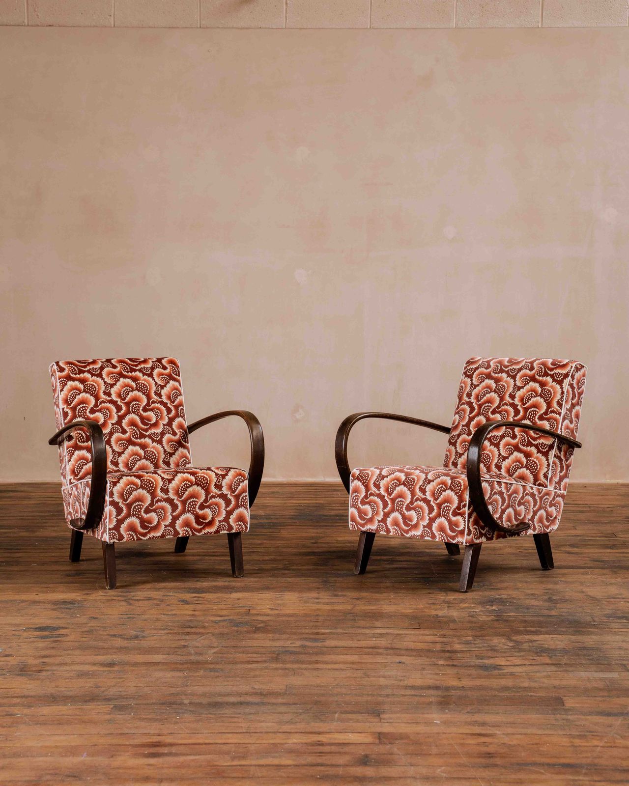 Jindrich Halabala Armchair Reupholstered In Harlequin X Henry Holland Fabric photo for sale