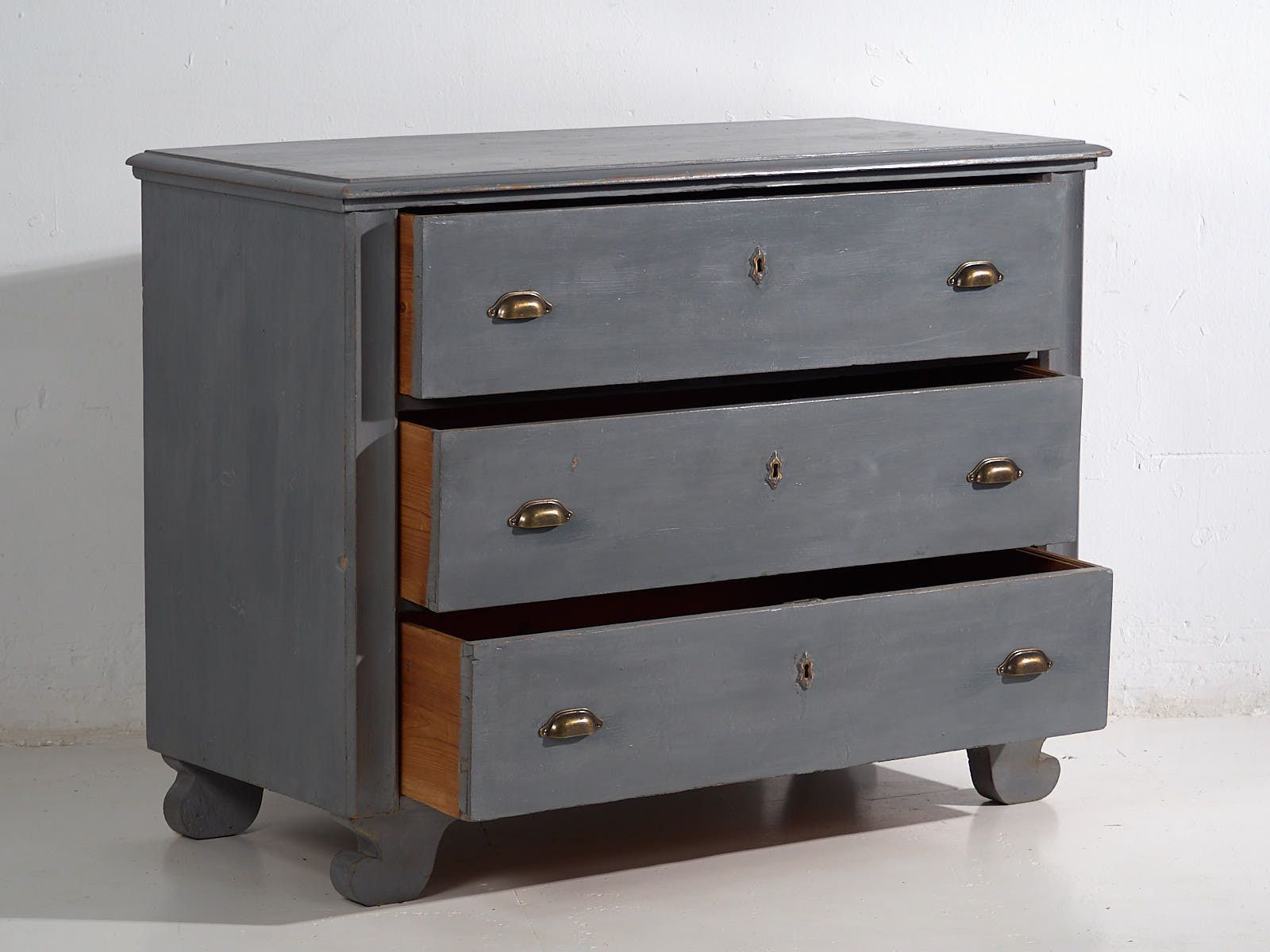 Antique Gray Chest Of Drawers (C.1920) #2 photo Furniture