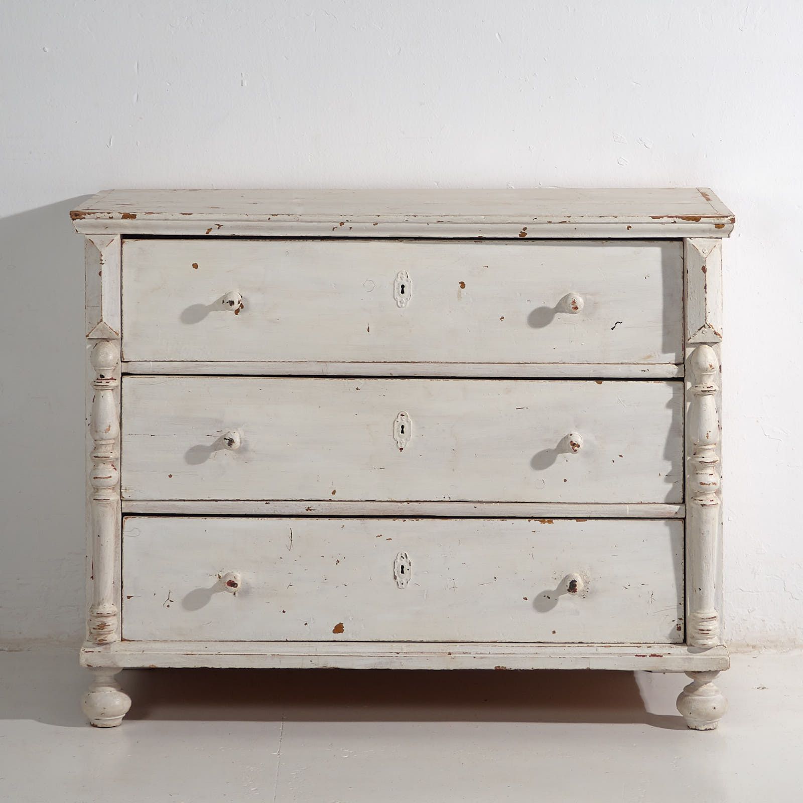 Antique White Chest Of Drawers (C.1920) #48 photo buy