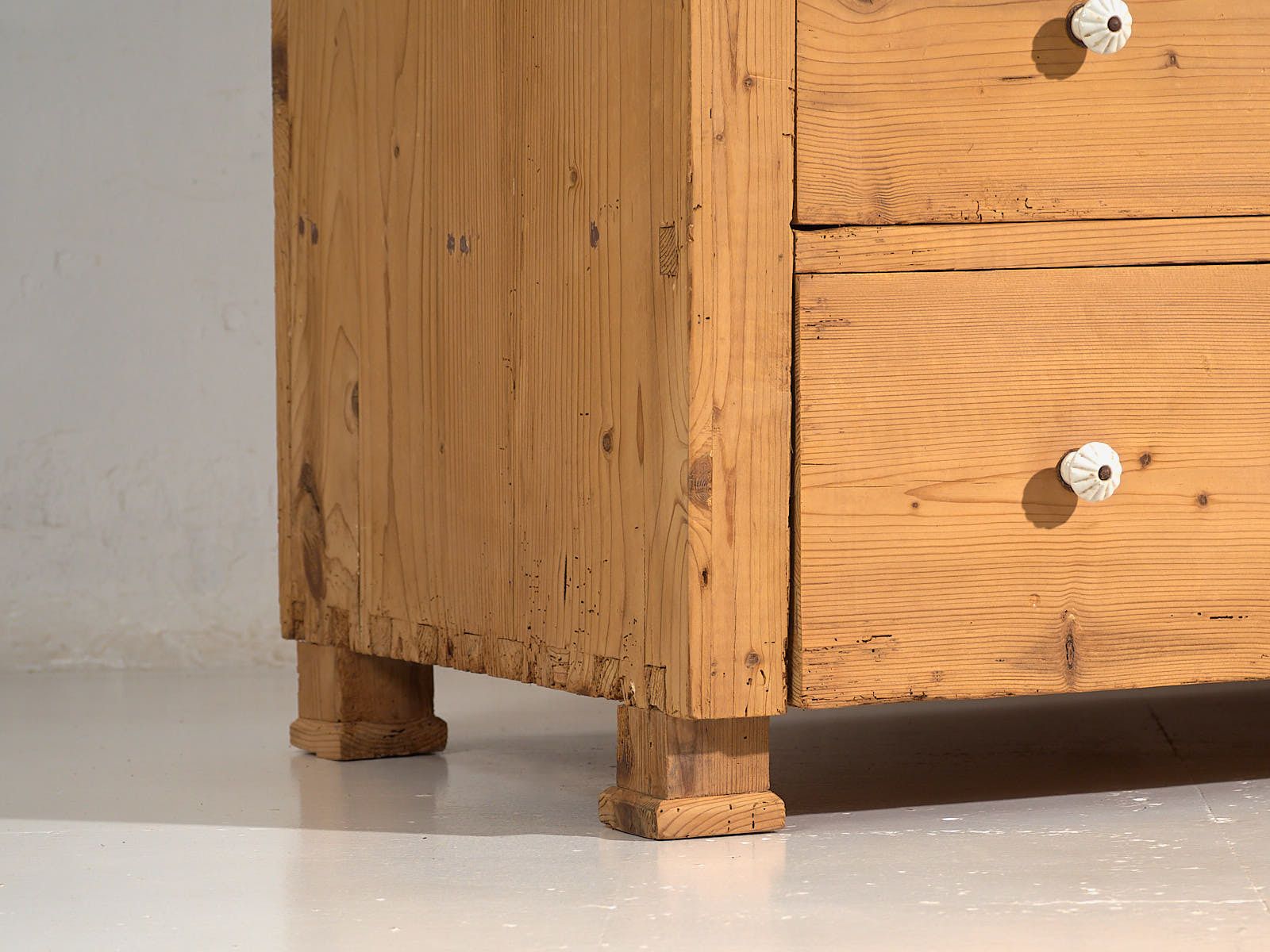 Antique Solid Wood Chest Of Drawers (C.1920) #14 photo for sale
