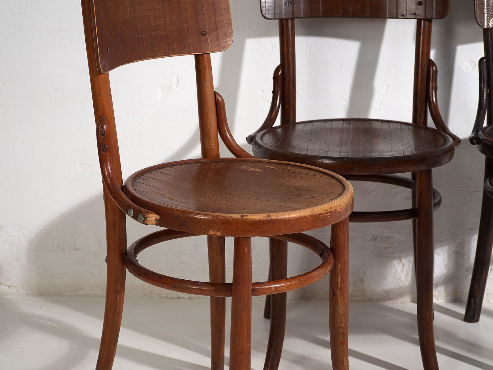 Antique Bentwood Dining Chairs (C.1920). Set Of 4 Pieces #6 photo for sale