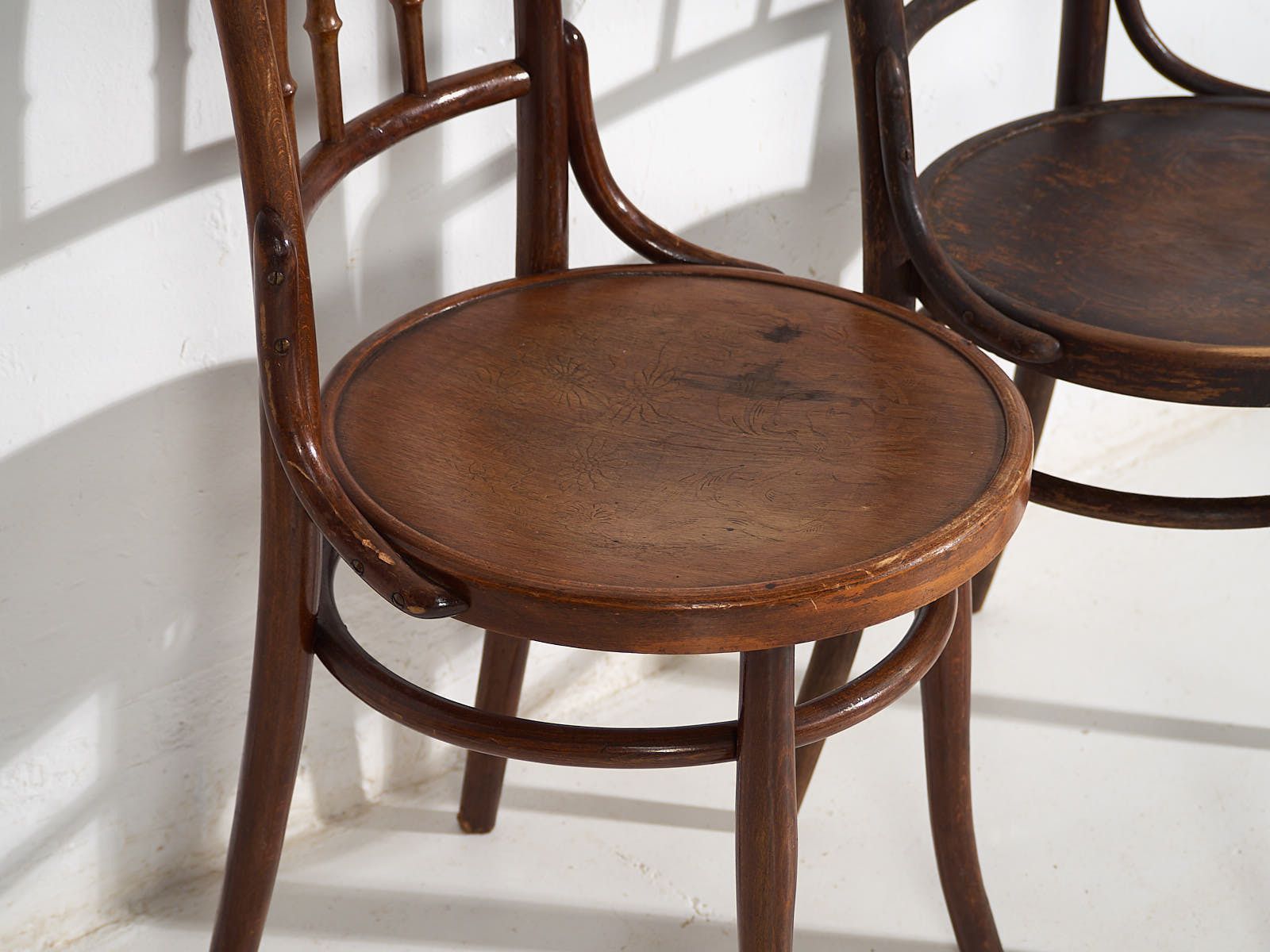 photo for sale Antique Viennese Style Chairs (C.1920). Set Of 4 Pieces #4