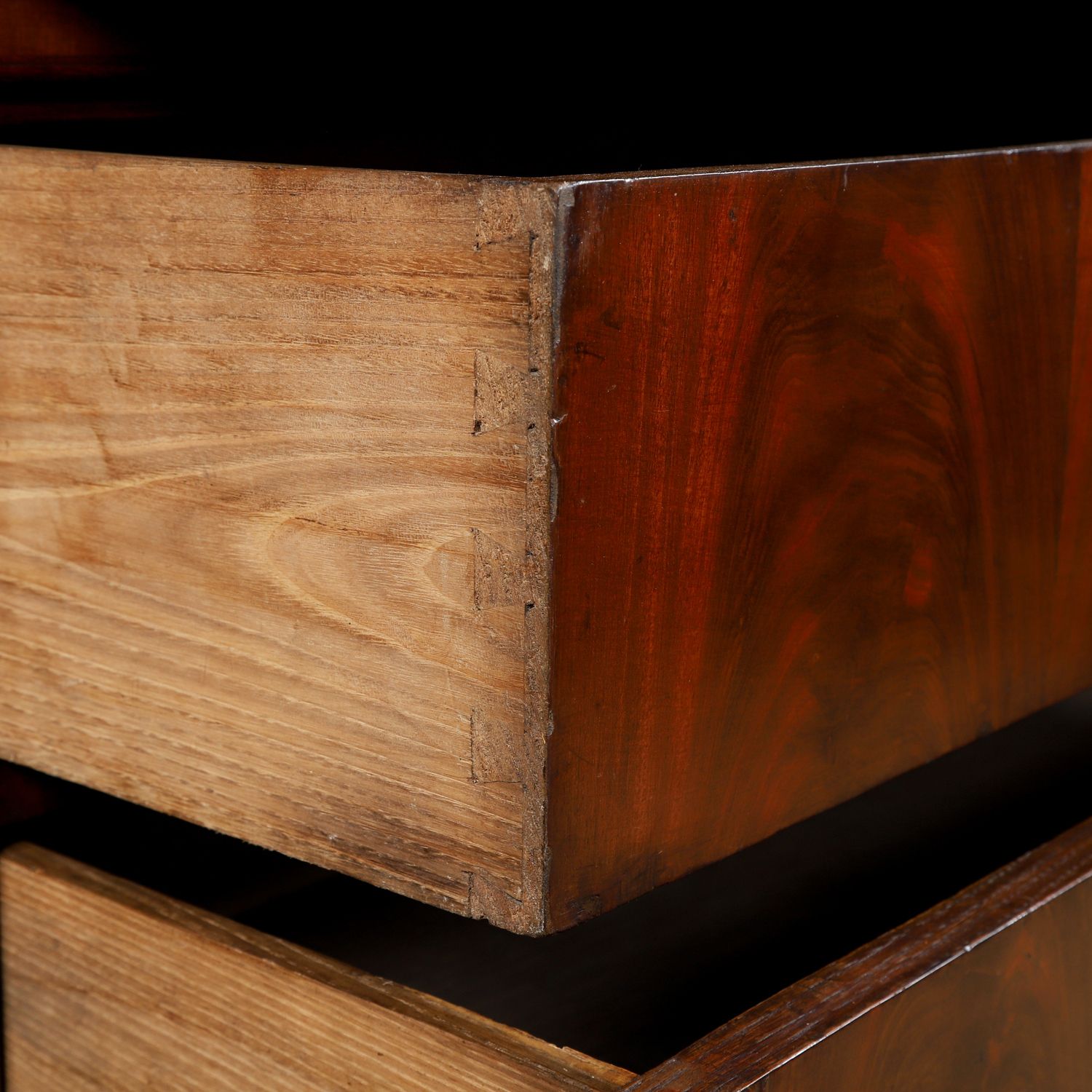 2795.0 French Louis Philippe Biedermeier Flame Mahogany & Marble Bedroom Chest Of Drawers / Commode (Circa 1850) photo
