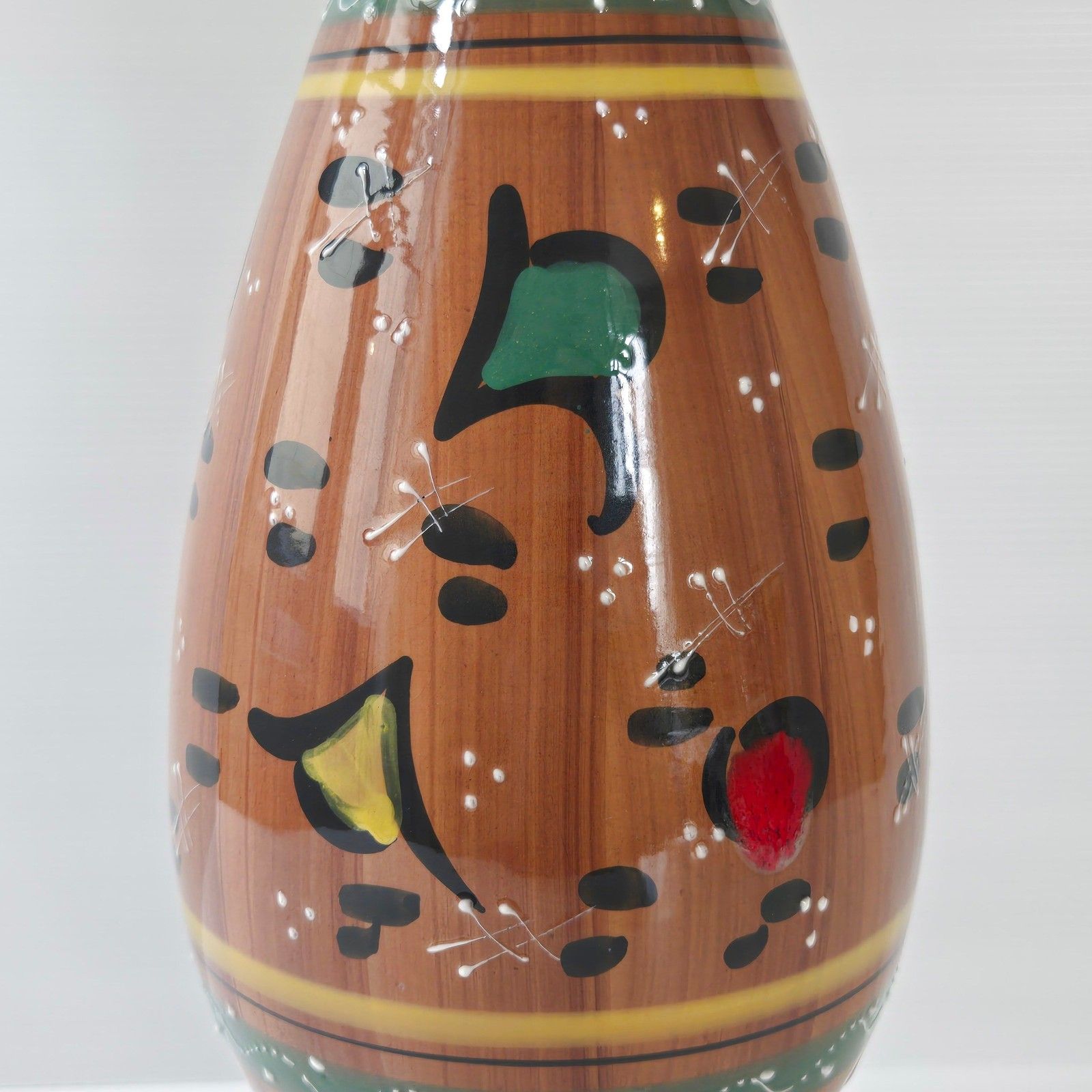 Large Diabolo Vase Vintage 1950 Italian Ceramic 50s Retro 50s photo for sale