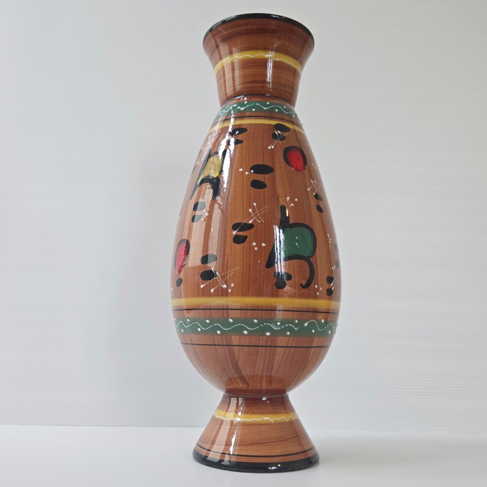 Large Diabolo Vase Vintage 1950 Italian Ceramic 50s Retro 50s photo buy