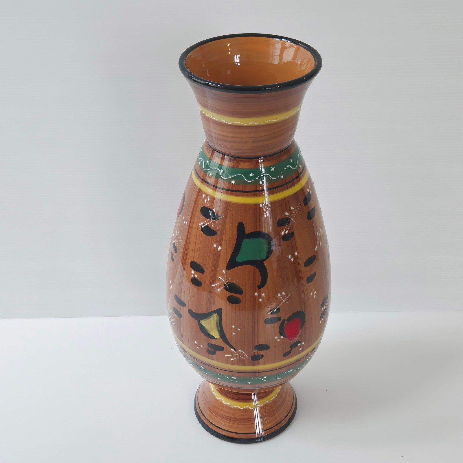Large Diabolo Vase Vintage 1950 Italian Ceramic 50s Retro 50s photo vintage