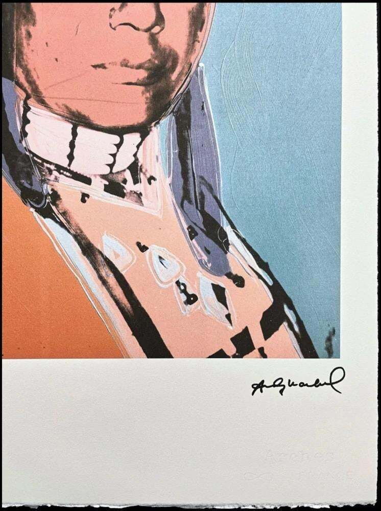 After Andy Warhol, Russell Means Blue Orange, 1980s, Lithograph photo Art