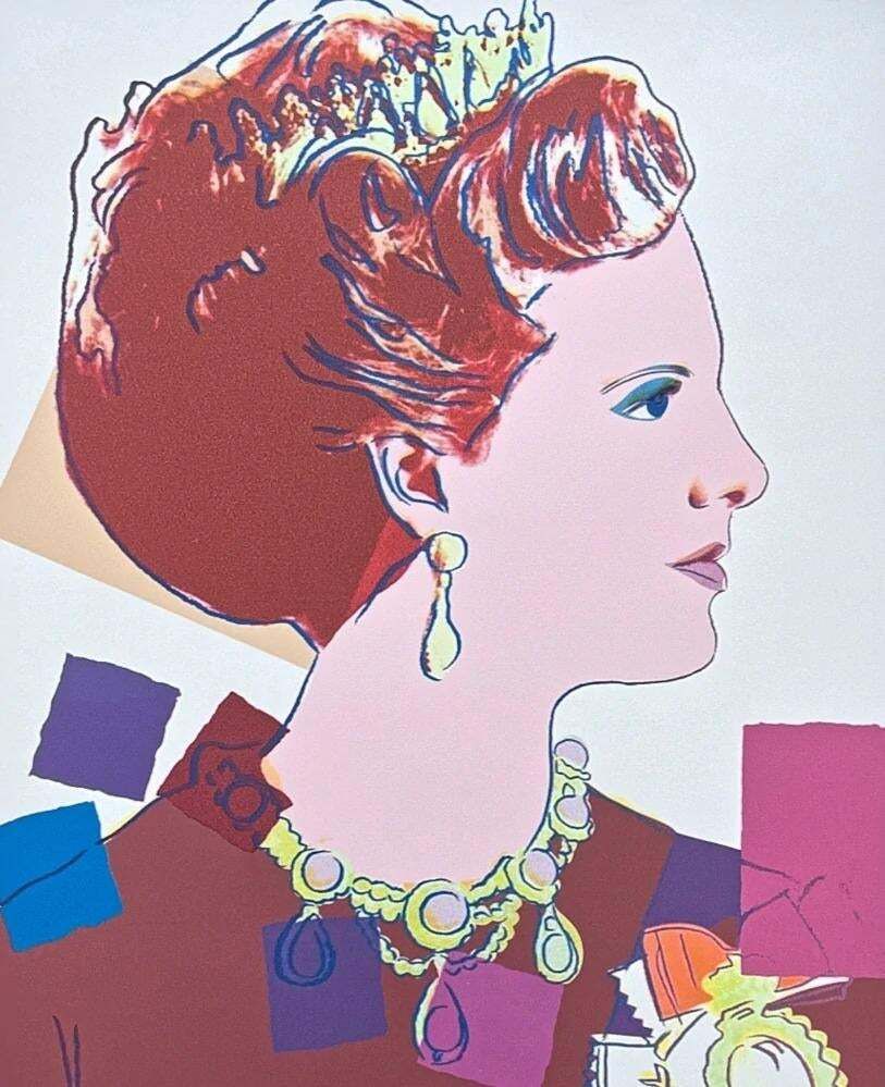 After Andy Warhol, Queen Margarethe Brown , 1980s, Lithograph photo Art
