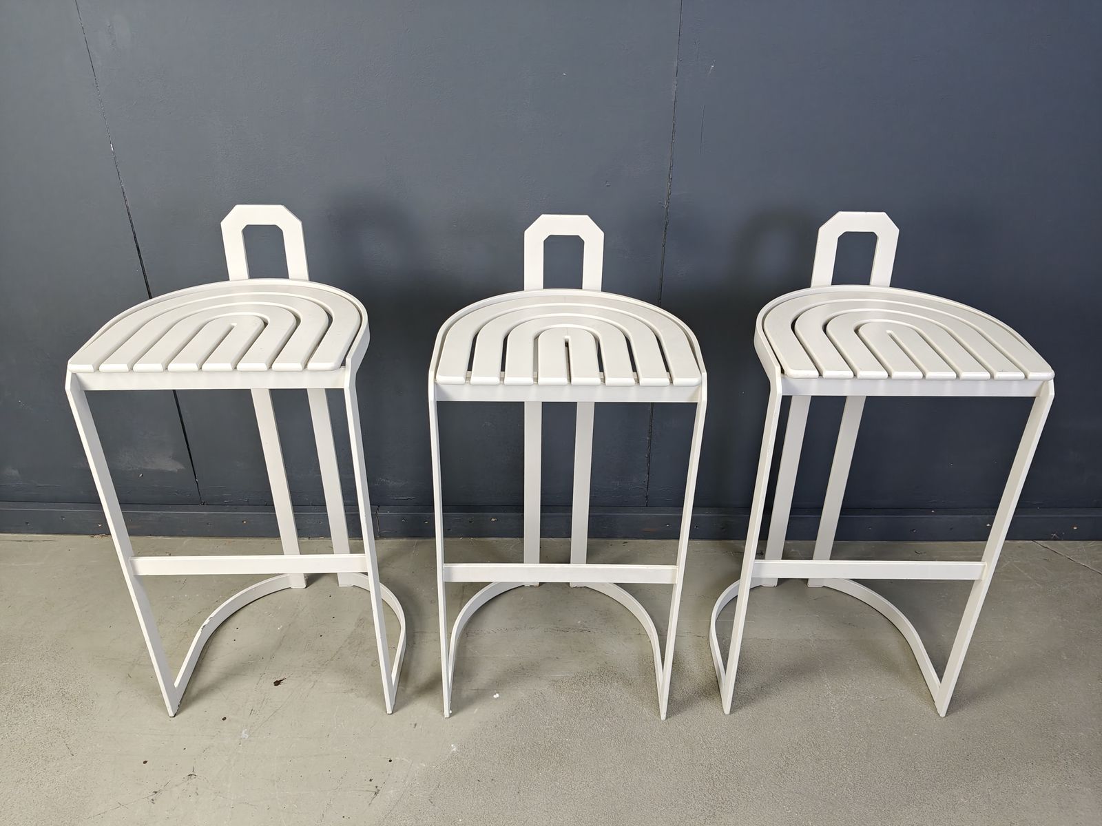 Furniture Vintage Bar Stools By Allmilmö, 1980s, Set Of 3 photo