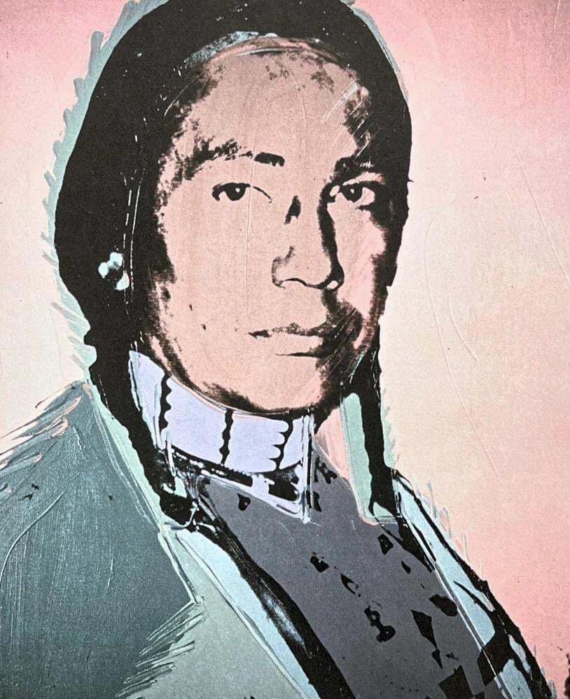 Andy Warhol, Russell Means Pink , 1980s, Lithograph photo for sale