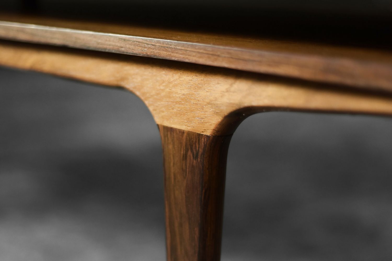 Mid Century Modern Danish Rosewood Coffee Table With Shelf, 1960s photo vintage