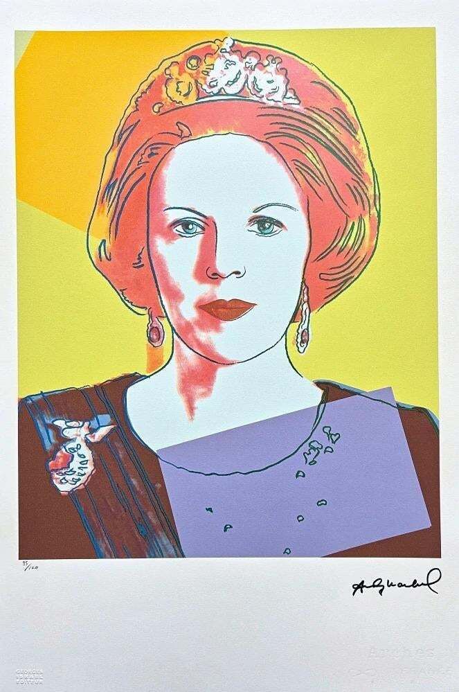 Andy Warhol, Queen Beatrix Yellow , 1980s, Lithograph