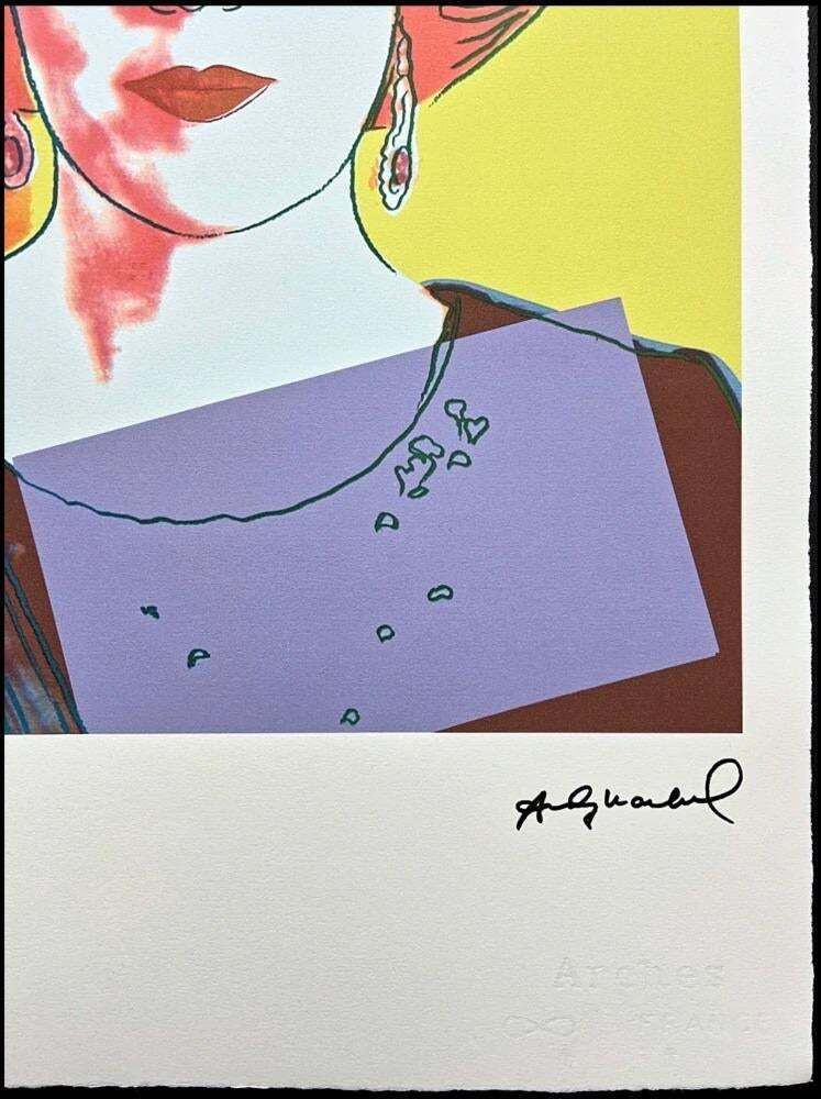 Andy Warhol, Queen Beatrix Yellow , 1980s, Lithograph photo furniture
