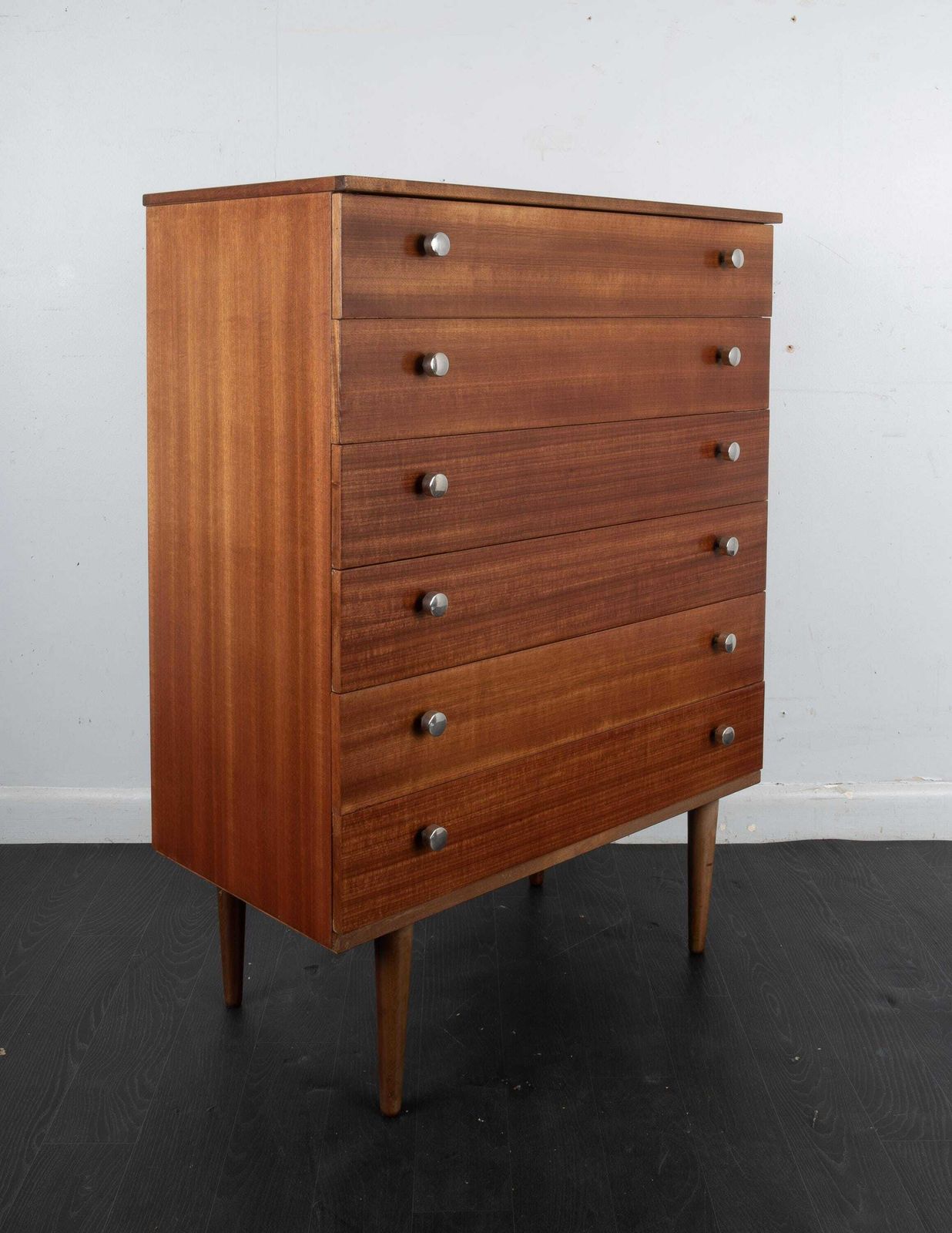 1960s Midcentury Teak Chest Of Drawers Made By Schreiber Bedside Cabinet On Legs photo buy