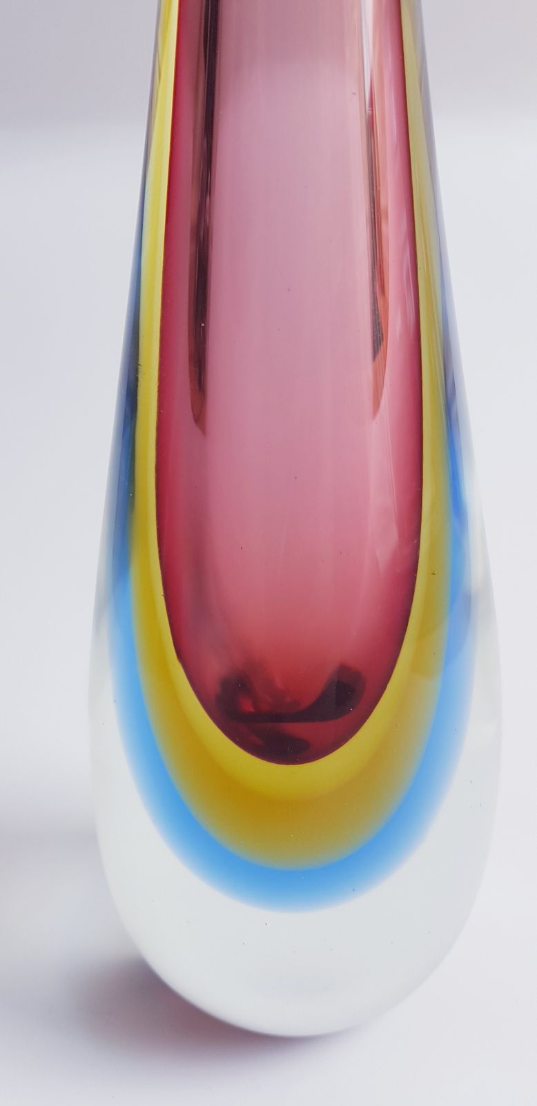 Mid Century Murano Glass Sommerso Large Vase photo vinterior