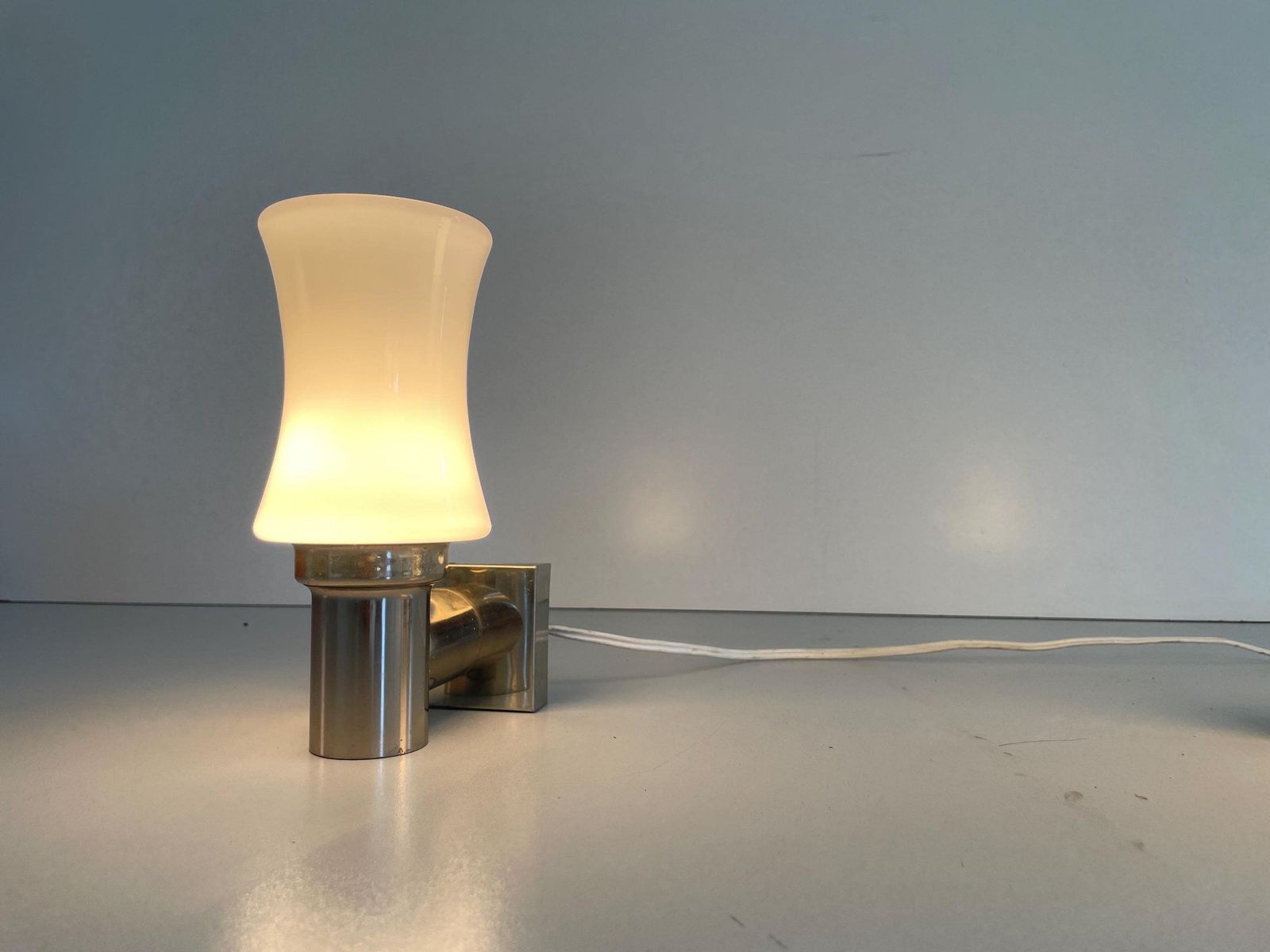 Space Age Glass And Metal Pair Of Sconces By N Leuchten, 1970s, Germany photo buy