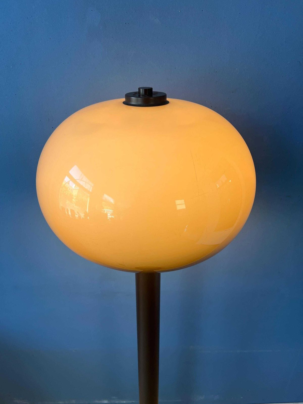Vintage Brown Acrylic Glass Mushroom Floor Lamp photo Lighting