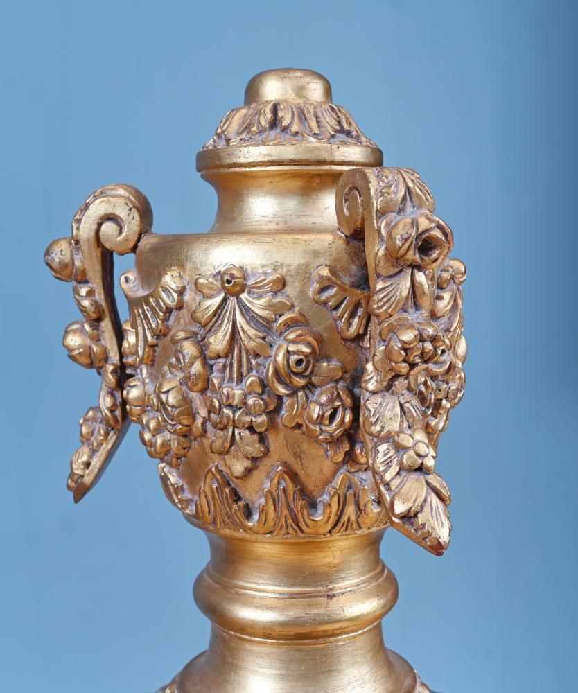 Pair French Gilt Pedestal Stands Rococo Tables photo buy