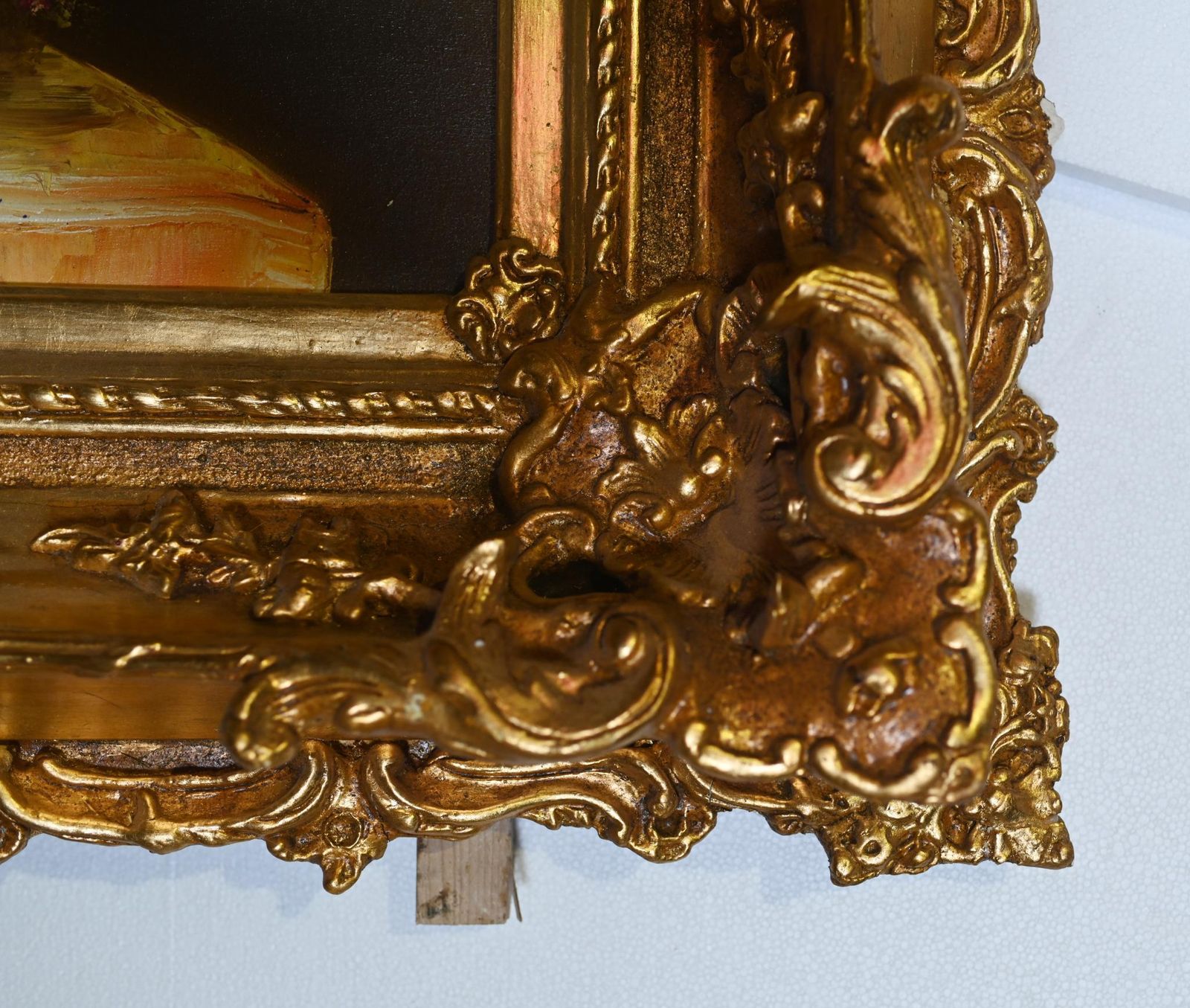 photo furniture Large Floral Oil Painting Victorian Revival 6 Ft 180 Cm