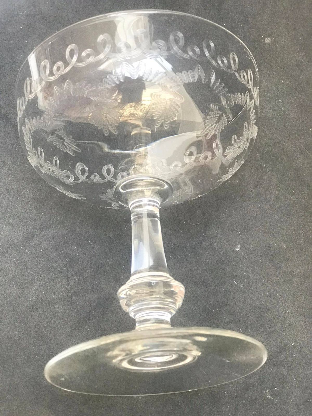 photo for sale 1 Champagne Coupe Crystal Coupes 1920s French Stem Bar Cart Decor Wedding Bartender Cocktail Gift
