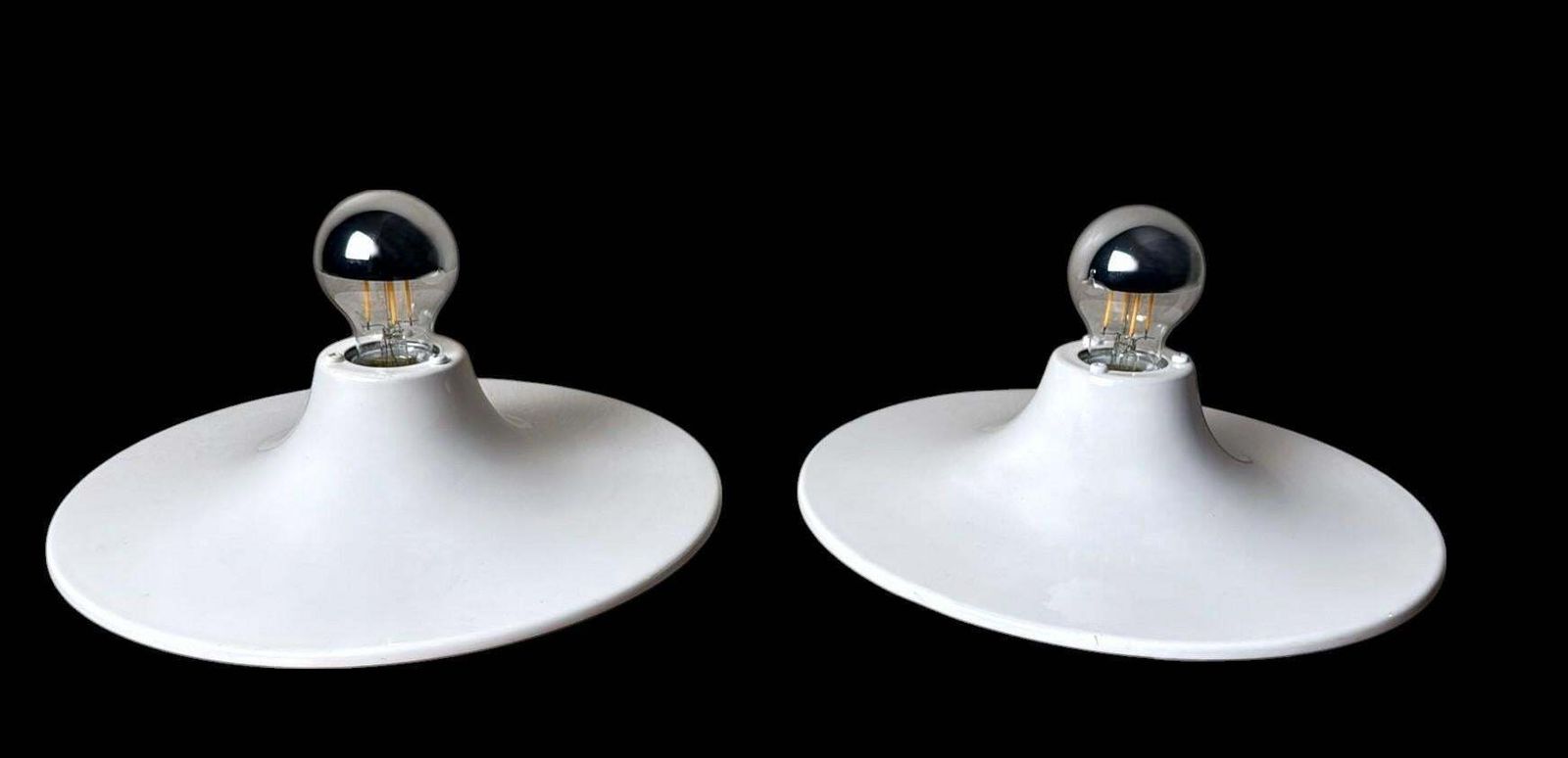 Gorgoni Gianluigi Style Pair Of Italian Ceiling Wall Lamps In Lacquered Aluminum photo furniture