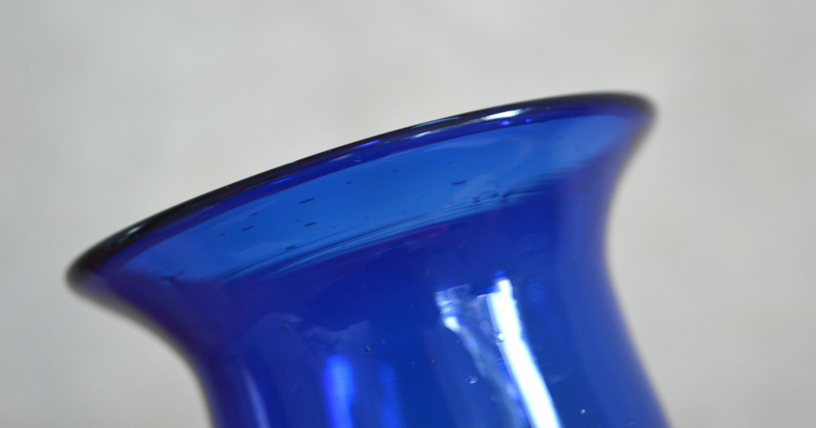 Rare Vintage Greek Solid Brass & Cobalt Blue Glass Tea Light Candle Holder photo for sale