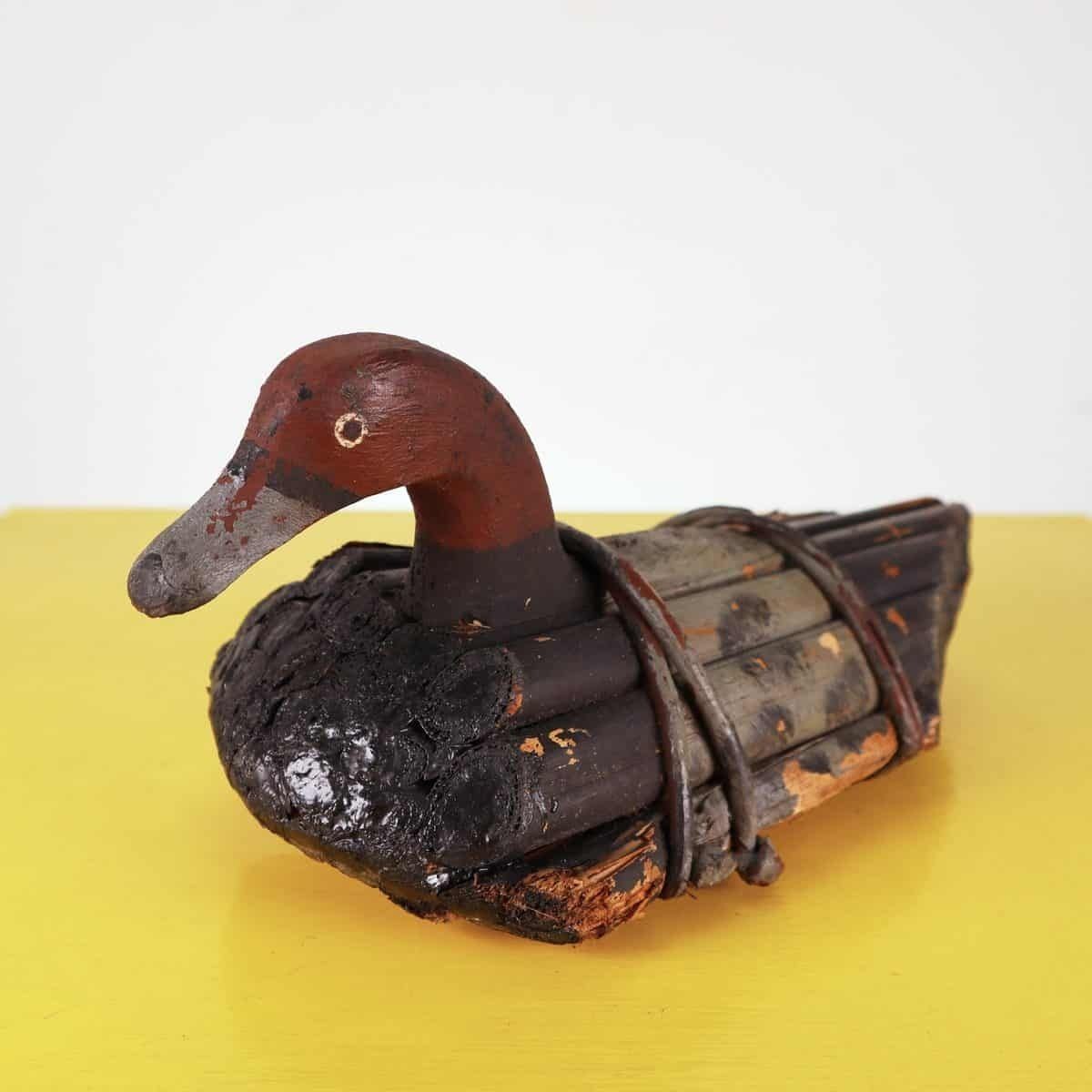 Vintage Hunting Duck Call Made Of Cane And Wood