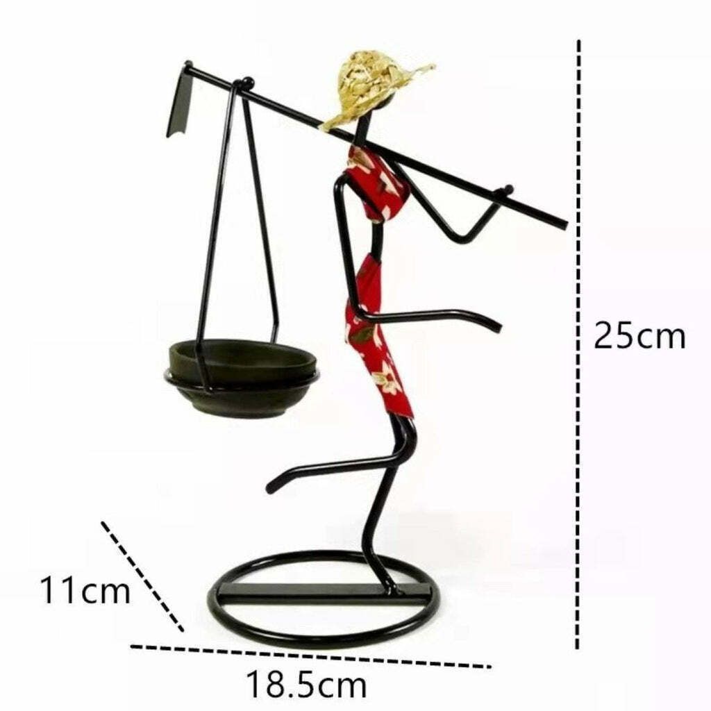 Standing Woman Stick Candle Holder For Table Decor photo for sale