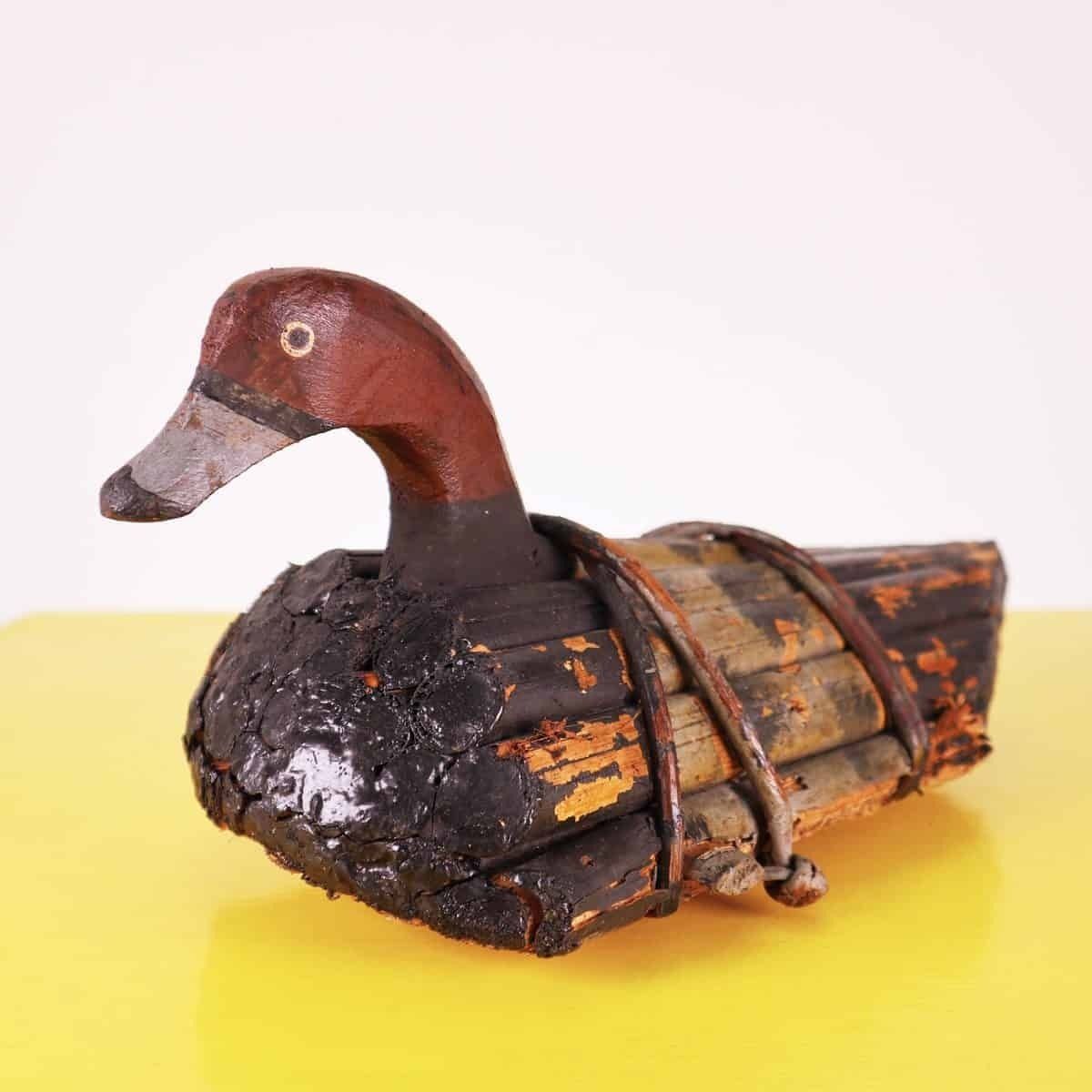 Vintage Hunting Duck Call Made Of Cane And Wood